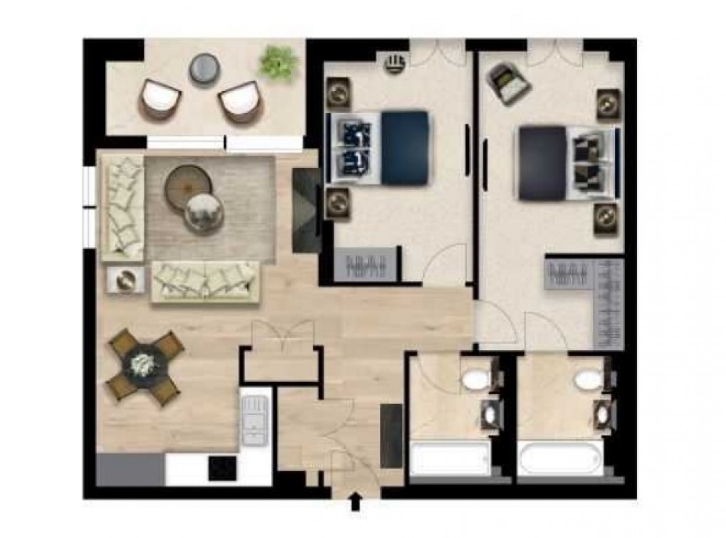 Floorplan for Garrett Mansions, London