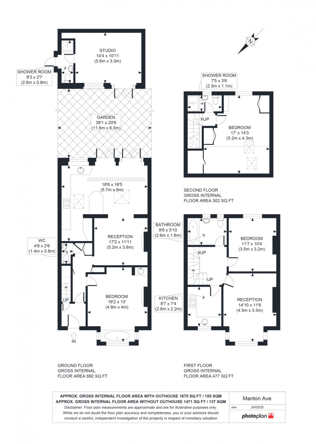 Floorplan for Manton Avenue, W7
