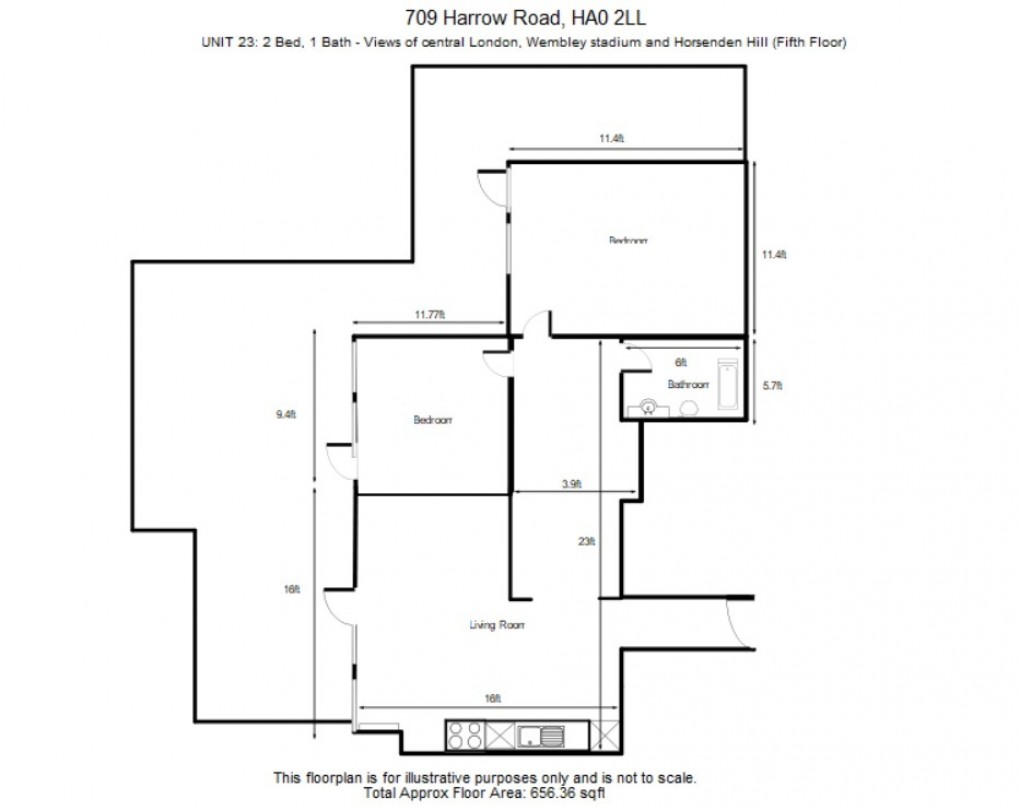 Floorplan for Harrow Road, HA0