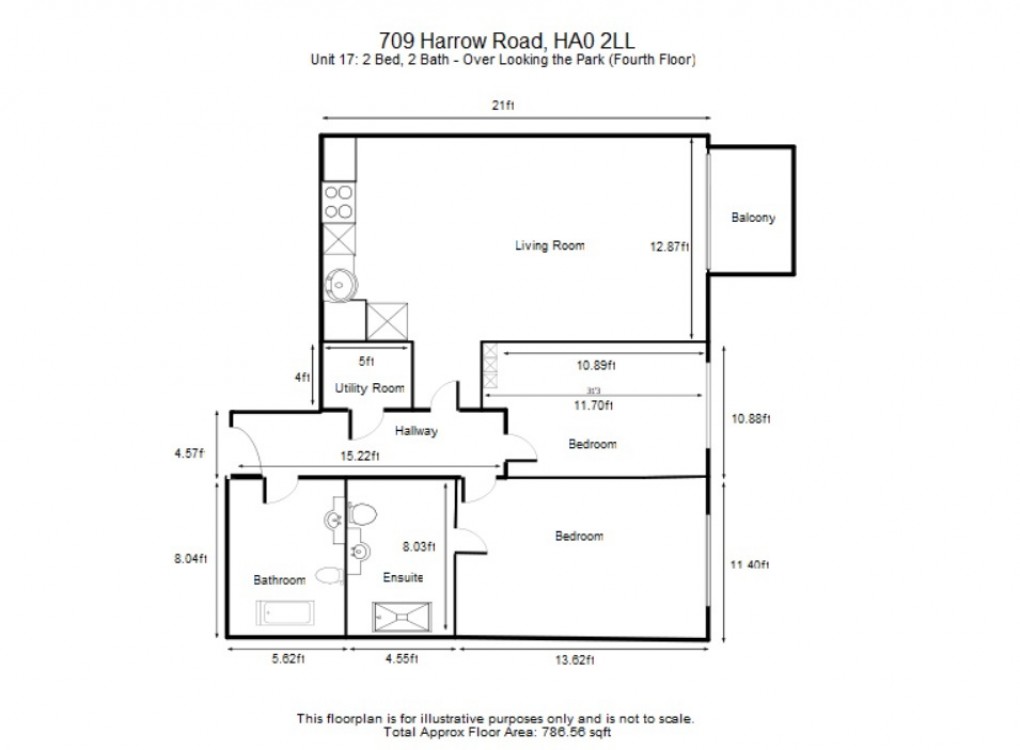 Floorplan for Harrow Road, HA0