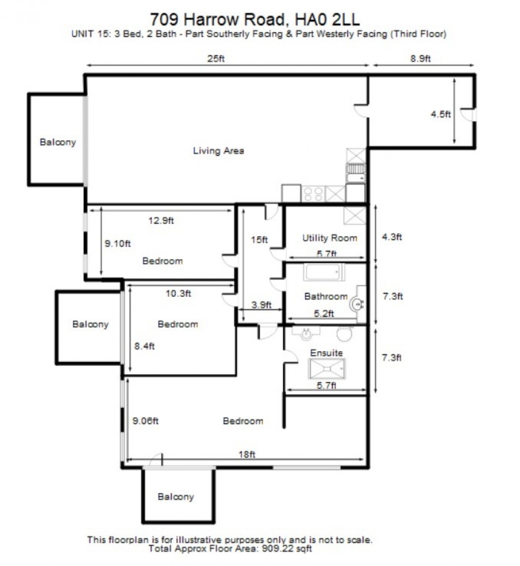 Floorplan for Harrow Road, HA0