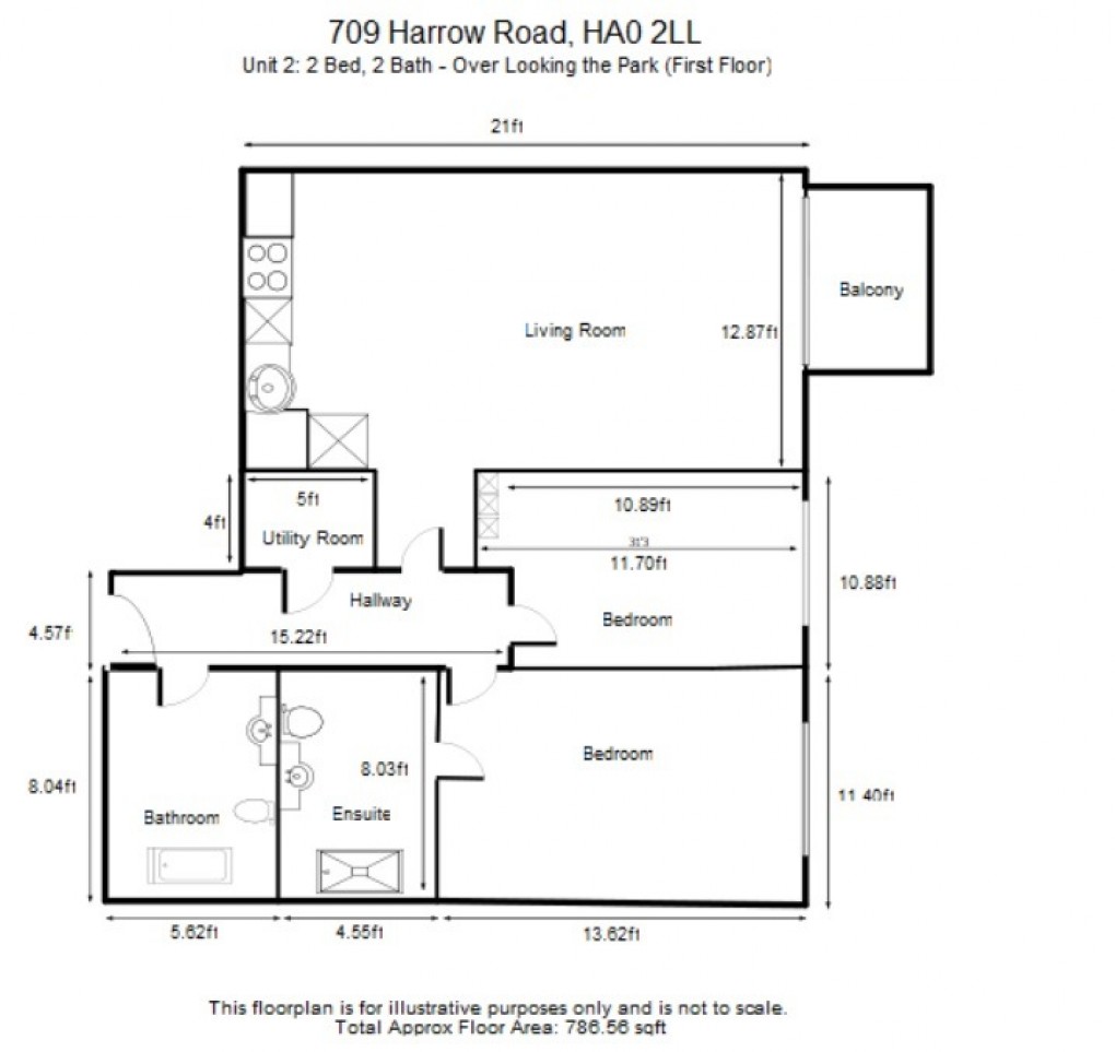 Floorplan for Harrow Road, HA0