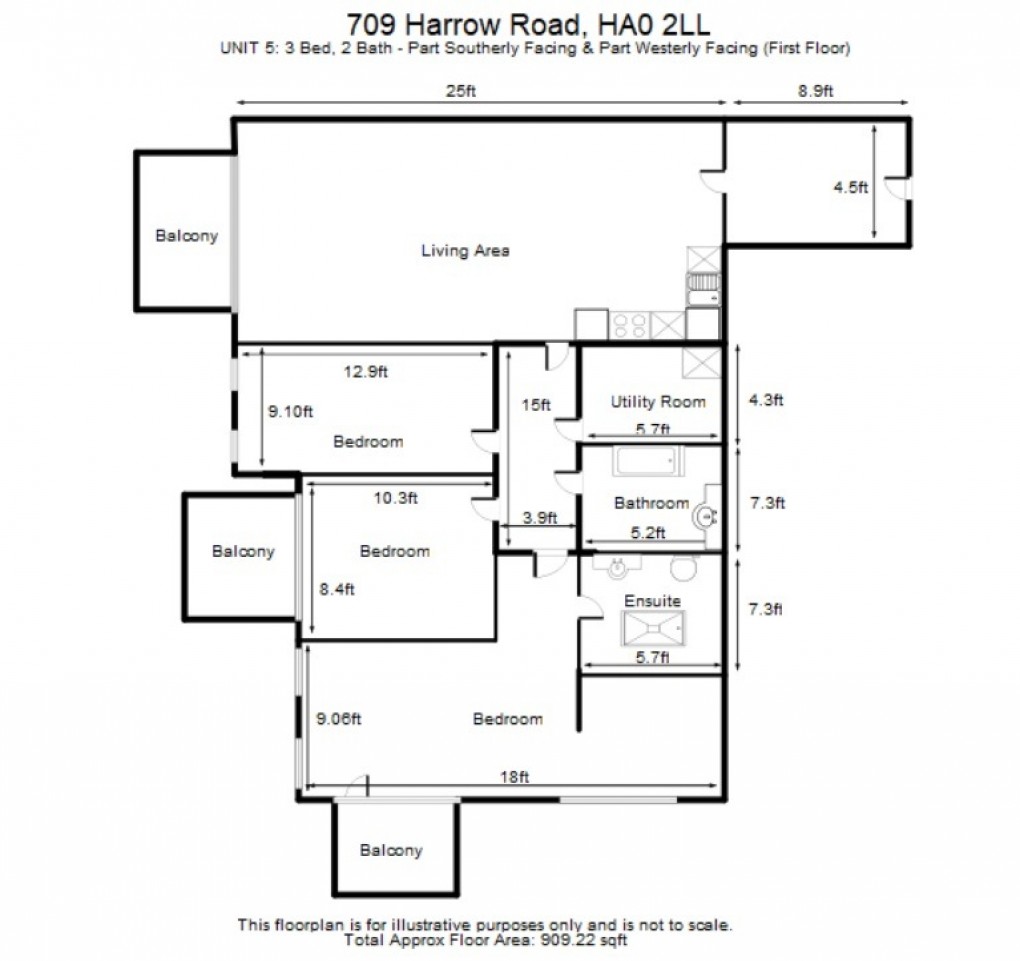 Floorplan for Harrow Road, HA0