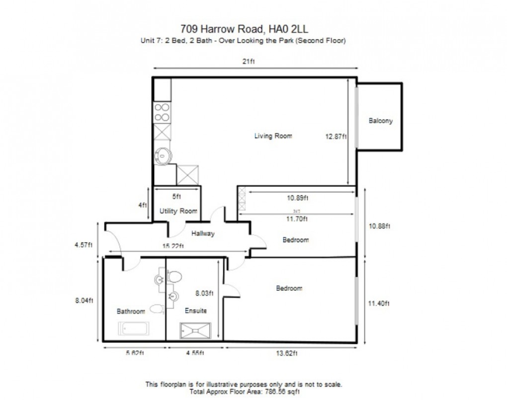Floorplan for Harrow Road, HA0