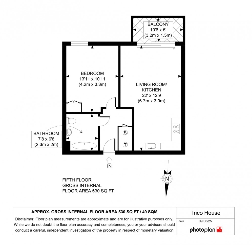 Floorplan for Trico House , TW8