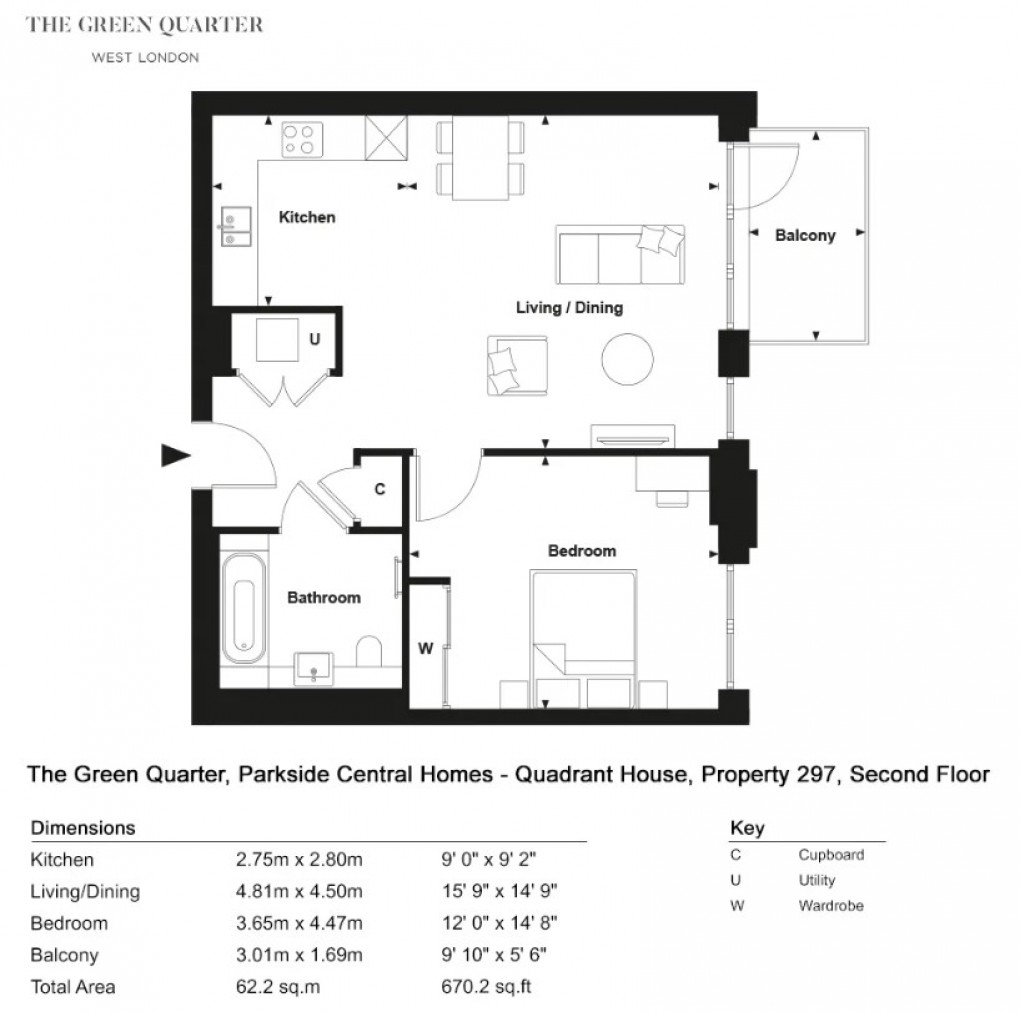 Floorplan for Randolph Road, London, UB1