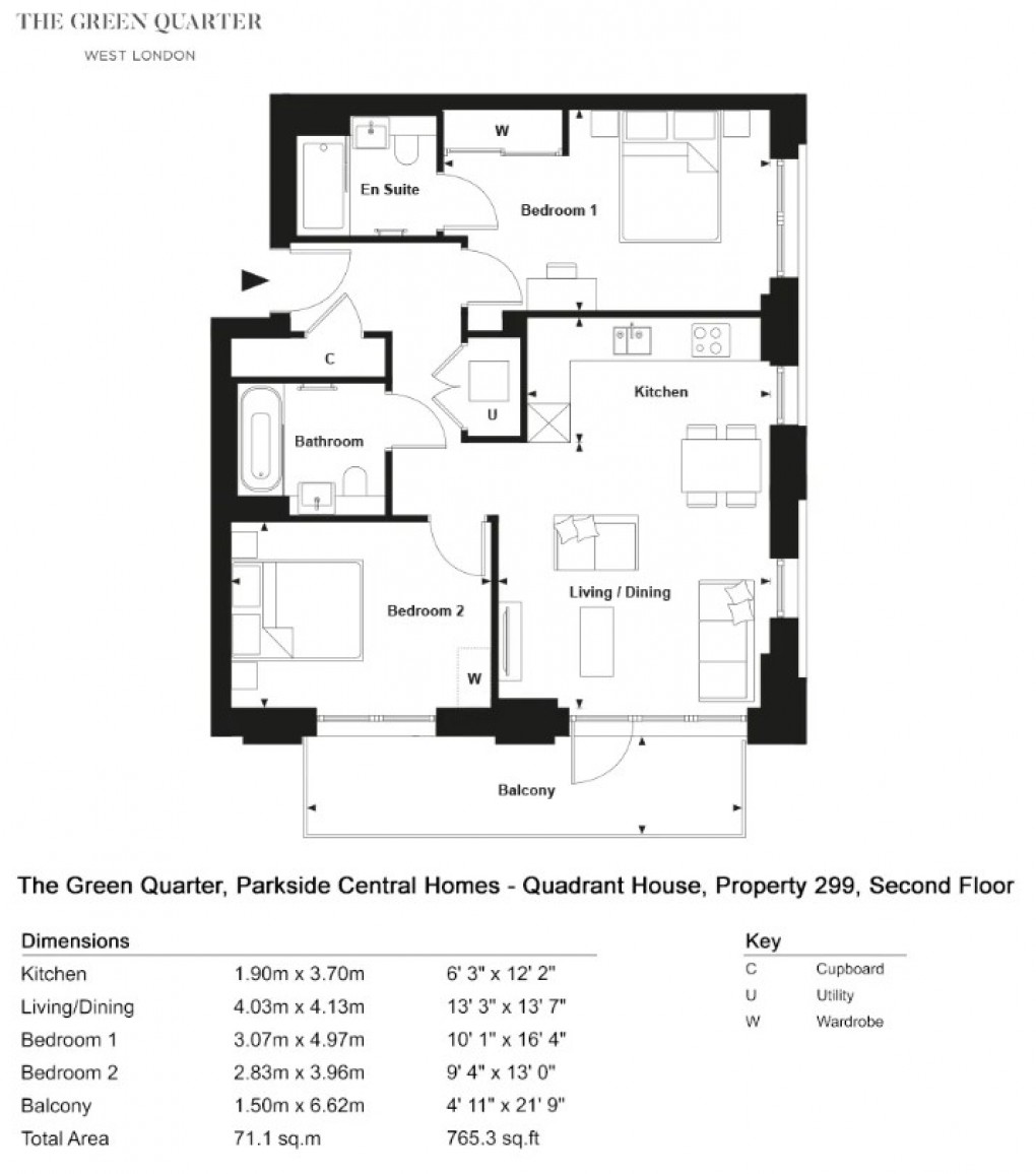 Floorplan for Randolph Road, London, UB1