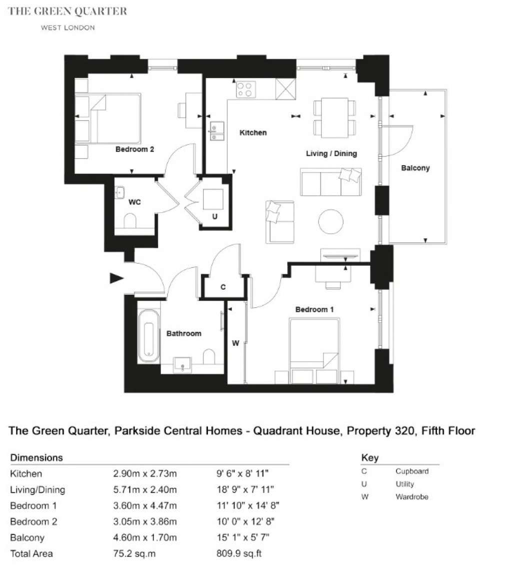 Floorplan for Randolph Road, London, UB1