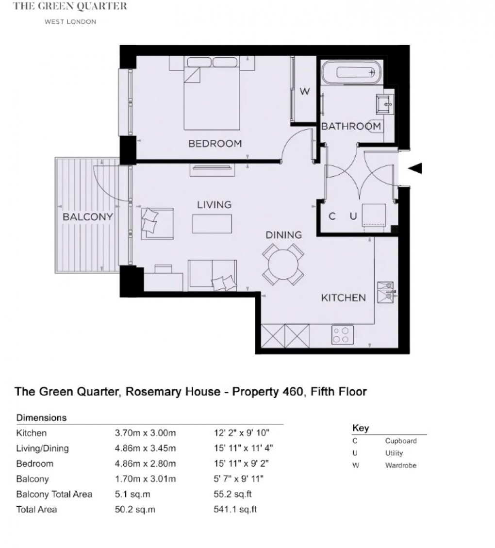 Floorplan for Randolph Road, UB1