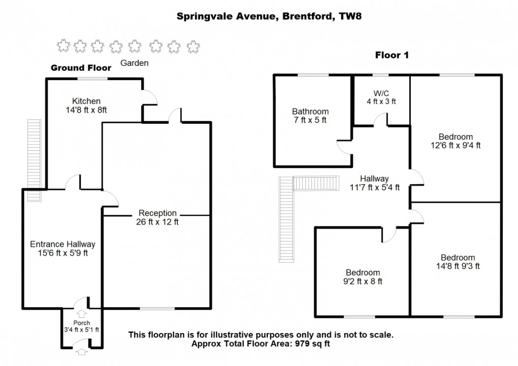 Floorplan for Springvale Avenue, TW8