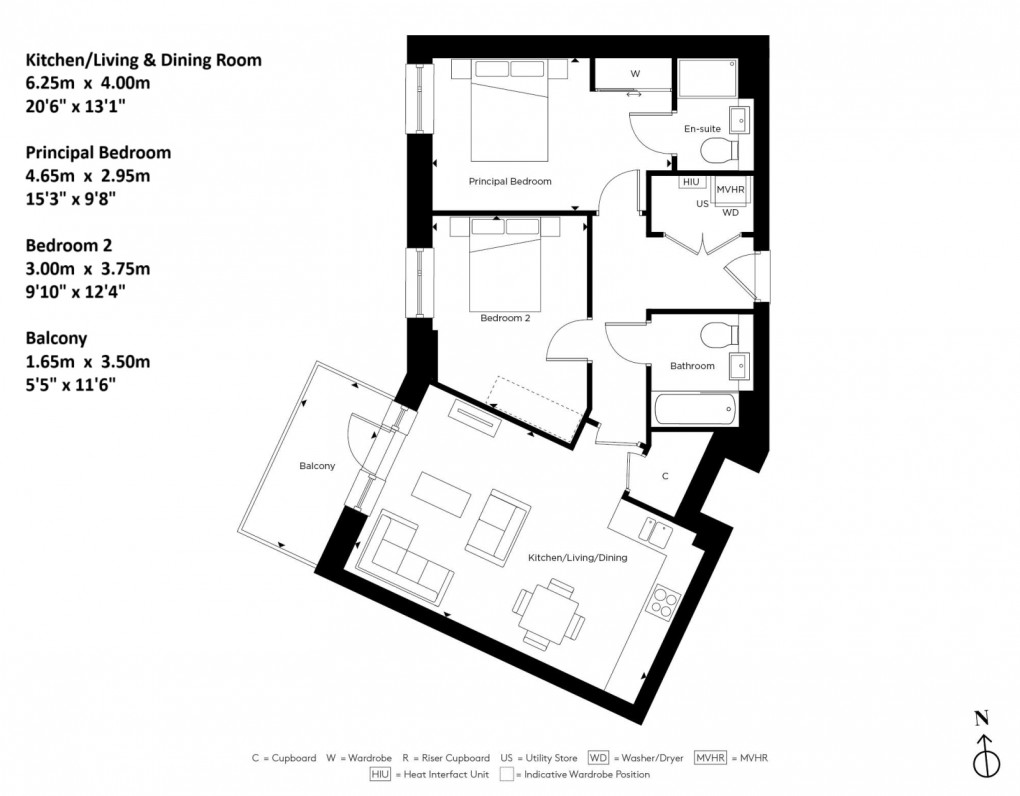 Floorplan for Lampton Parkside, TW3