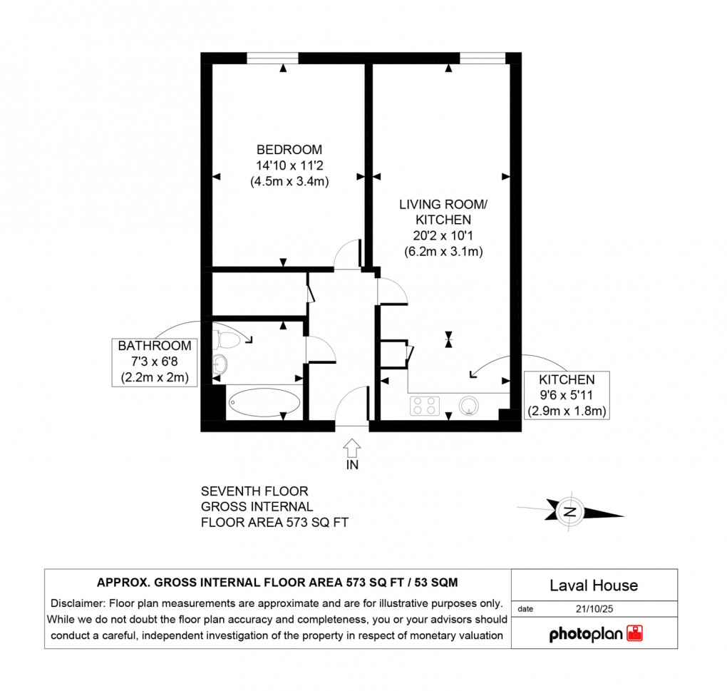 Floorplan for Brentford, TW8
