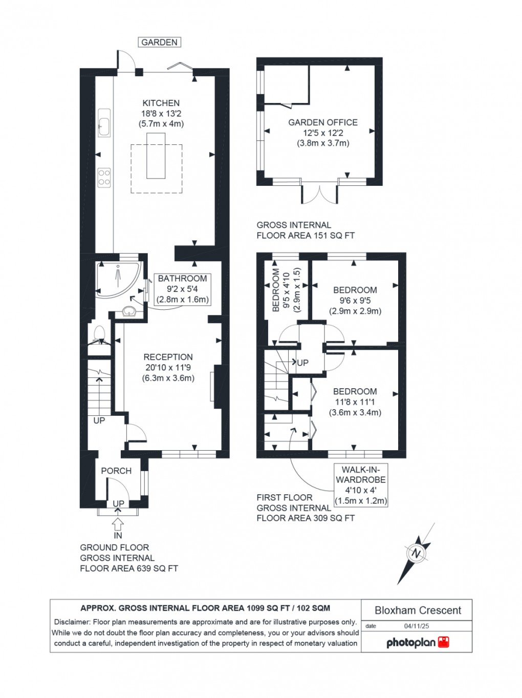 Floorplan for Bloxham Crescent, Hampton, TW12