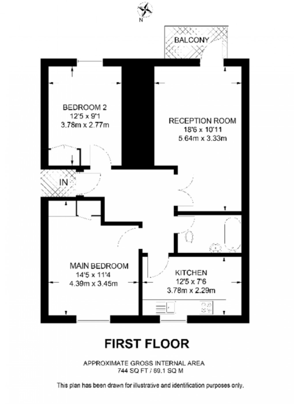 Floorplan for Grange Road, Ealing, W5