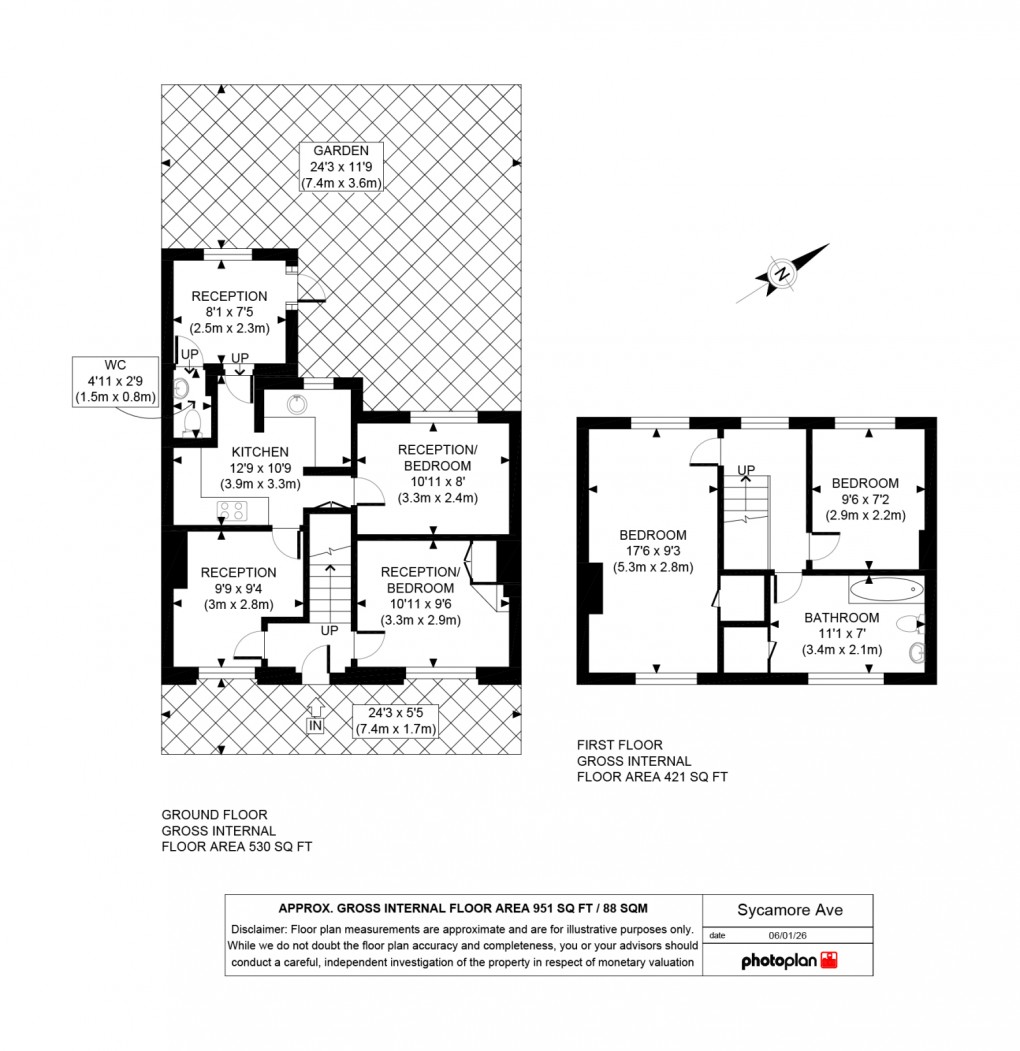 Floorplan for Sycamore Avenue, W5