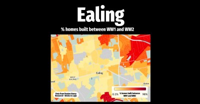 HEAT MAP ON HOMES BUILT BETWEEN WW1 & WW2
